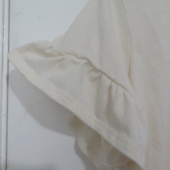 Disney Womens Sz L Off White Show Your Minnie Style Minnie Mouse Cream Tee - Picture 6 of 6